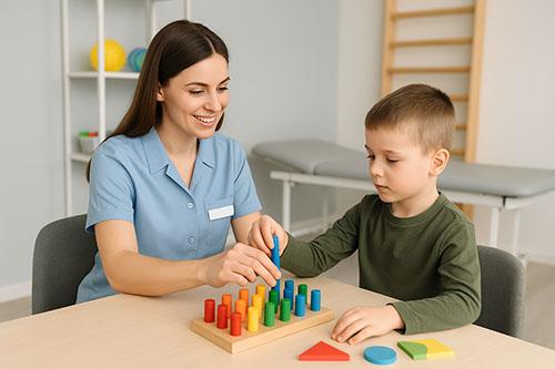 Atendimento de Terapia Ocupacional na Aletea Senhorini focado no desenvolvimento de habilidades funcionais e autonomia